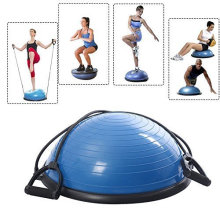 Yugland Gym Indoor Balance Trainer Pilates Yoga Half Ball With Resistance Bands